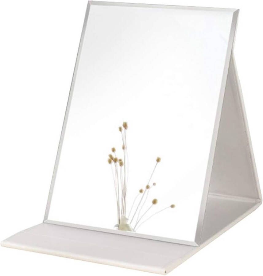 Grote make-upspiegel draagbaar super HD spiegel meerdere standhoeken handsfree draagbaar tafel spiegel opvouwbaar 25 x 18 cm