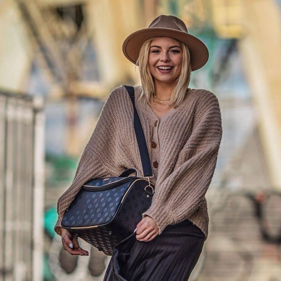 Grote make-uptas voor dames XXL reiskoffer elegante Blossom collectie