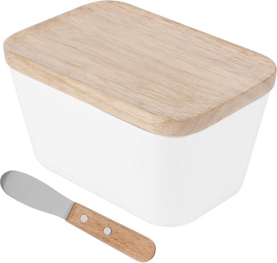 Grote multifunctionele botervloot met deksel en roestvrijstalen botermes keukenaccessoires voor luchtdichte boterhouder geschikt voor keuken botervloot met deksel(2)