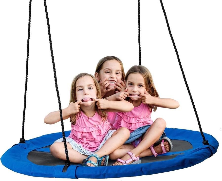 Grote Nestschommel voor Kinderen (110cm) Stevig en Gemakkelijk in Elkaar te Zetten Max Gewicht 180kg Buitenspelen veiligheid en plezier