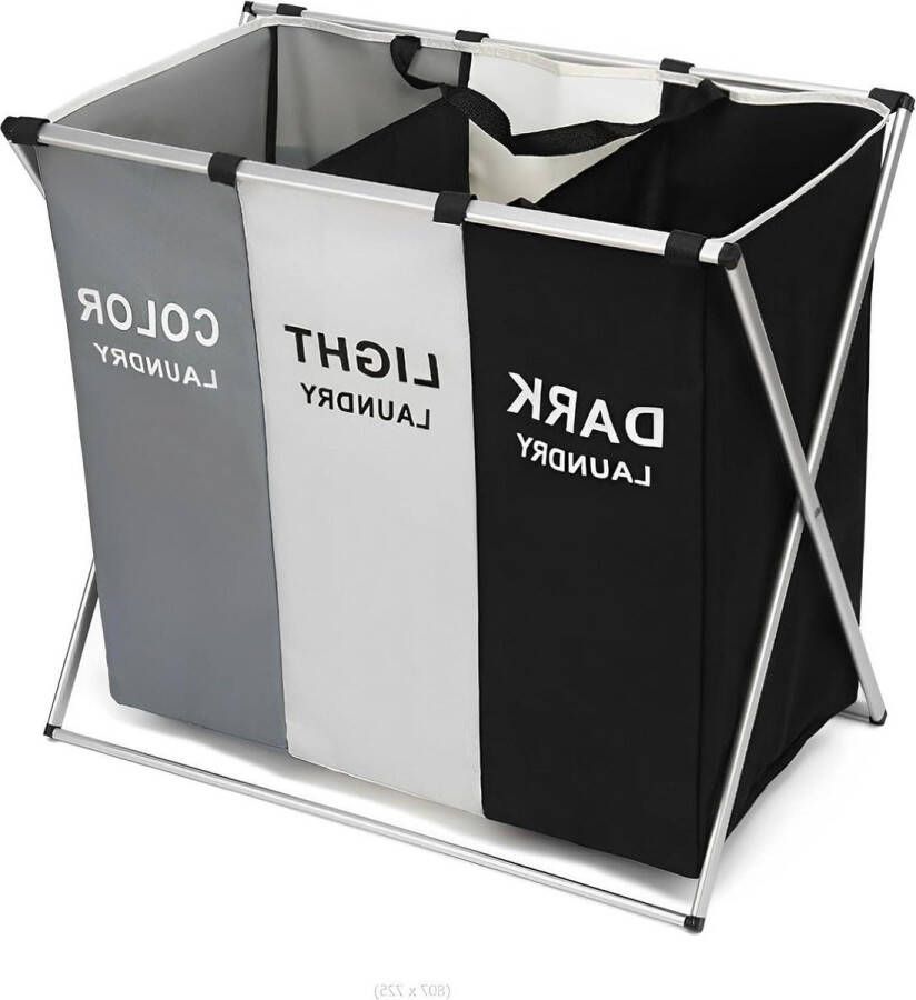 Grote opvouwbare waszak waterdicht Vuile mand kledingclassificatie Badkamer-organizer wasbak Wasgoedsorteersysteem