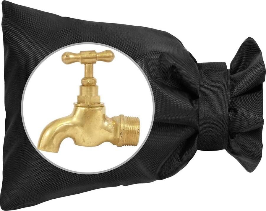 Grote Outdoor Tap Cover Waterdicht & Verdikte Buiten Tap Beschermhoes voor de winter Isolerend & Thermisch 1 stks Zwart Buitenkraan
