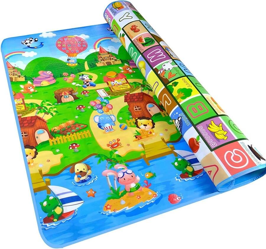 Grote speelmat voor kinderen Boerderijdieren Waterdicht Opvouwbaar 180 x 120 cm