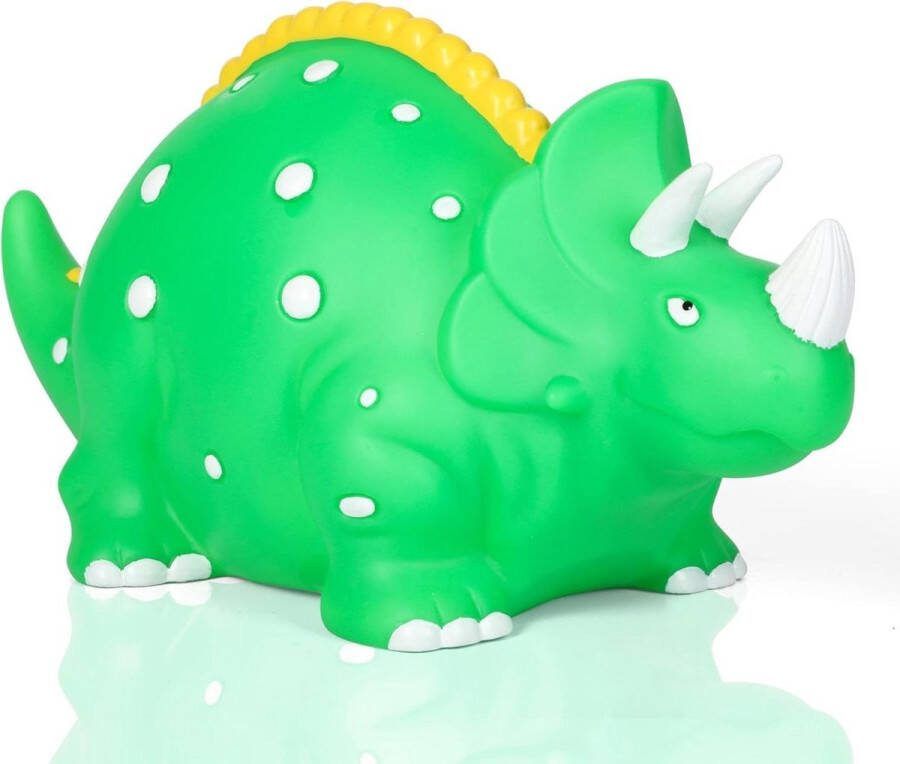 Grote Triceratops Spaarpot Onbreekbaar Dinosaurus Geldbank voor Kinderen Woondecoratie en Verjaardagscadeau (Groen)