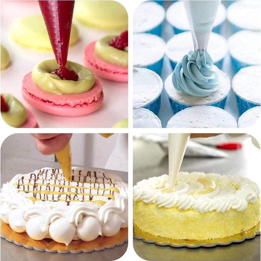 Grote verdikte 16 inch wegwerp crème spuitzakken 100 stuks icing spuitzakken voor decoratie cake cupcakes glazuur spuitzakken wegwerp