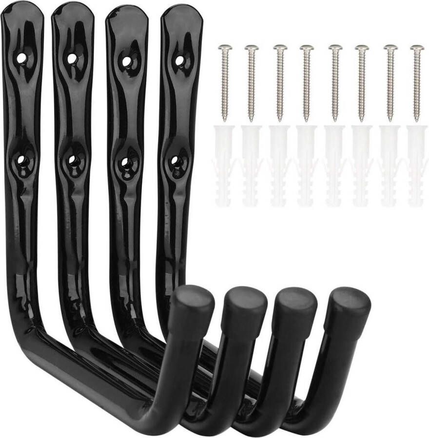 Grote zware arm opberghaken 4 pack wandgemonteerde garagehanger voor ladder fiets 28 cm binnen buiten rotating ceiling hook