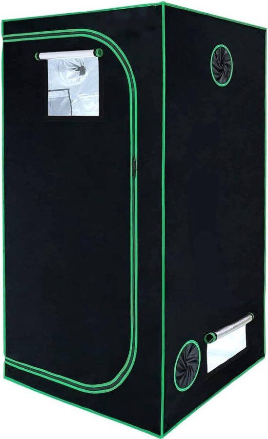 Grow Tent 60x60x120cm Reflecterende Mylar Hydroponische Kweektent Met Observatievenster Voor Indoor Plantenteelt