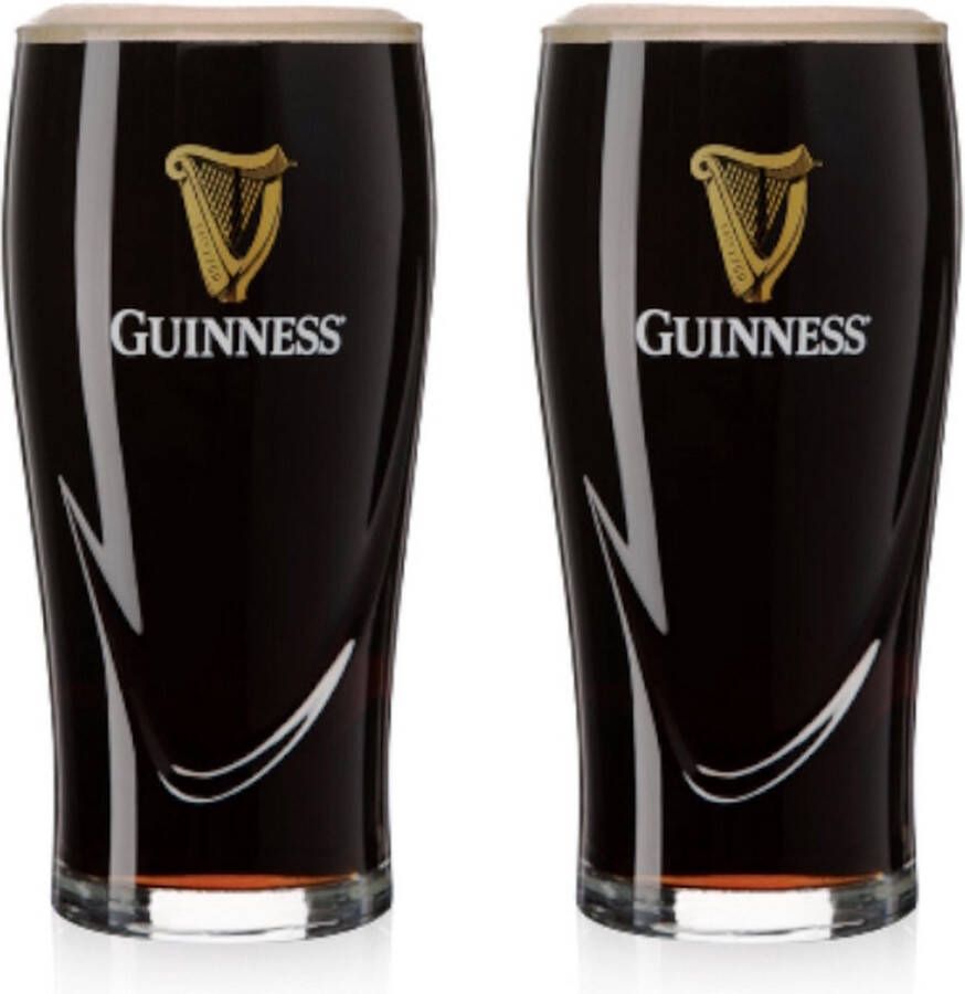 Guinness Imperial Stout Bierglazen 2 stuks 1 2 Pint > klein glas