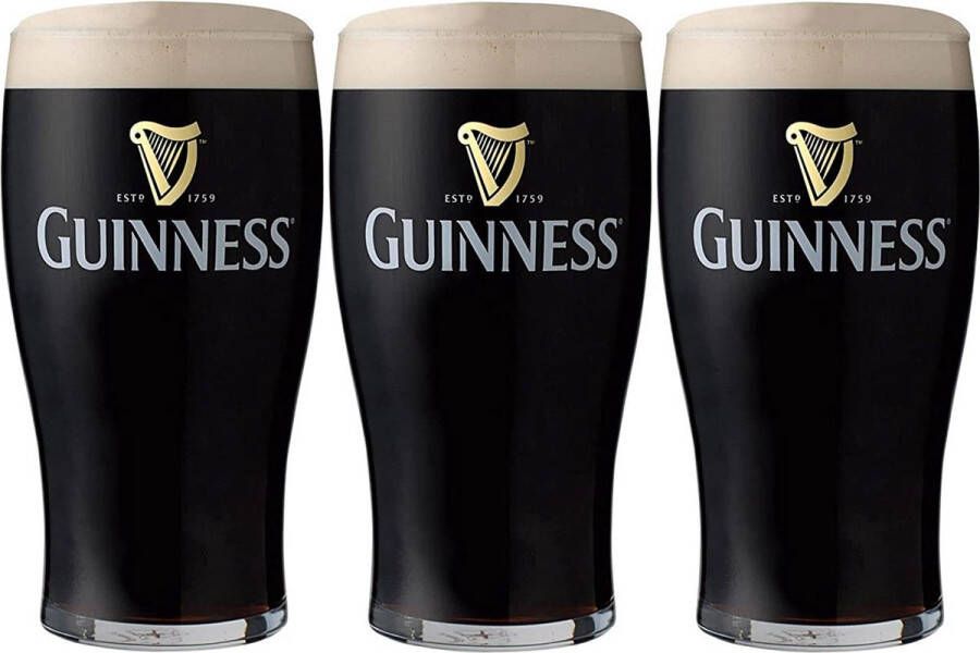 Guinness Imperial Stout Bierglazen 3 stuks Pint