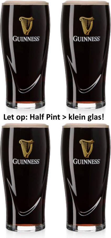 Guinness Imperial Stout Bierglazen 4 stuks 1 2 Pint > klein glas