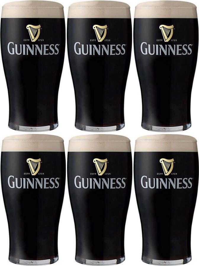 Guinness Imperial Stout Bierglazen 6 stuks Pint