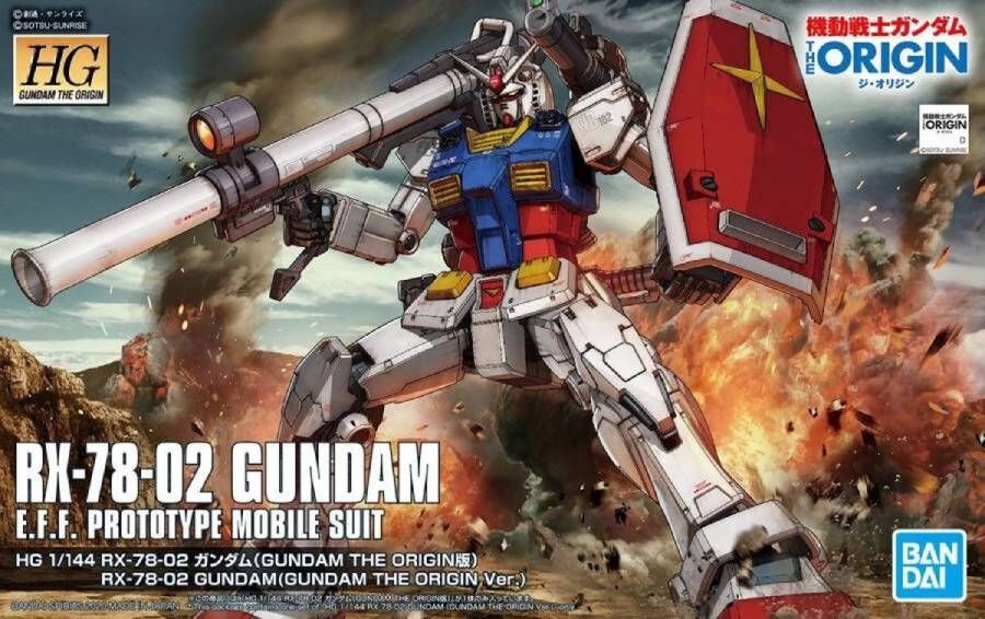 Bandai Namco Gundam HG RX-78-2 Gundam The Origin Version 1 144 Model Kit