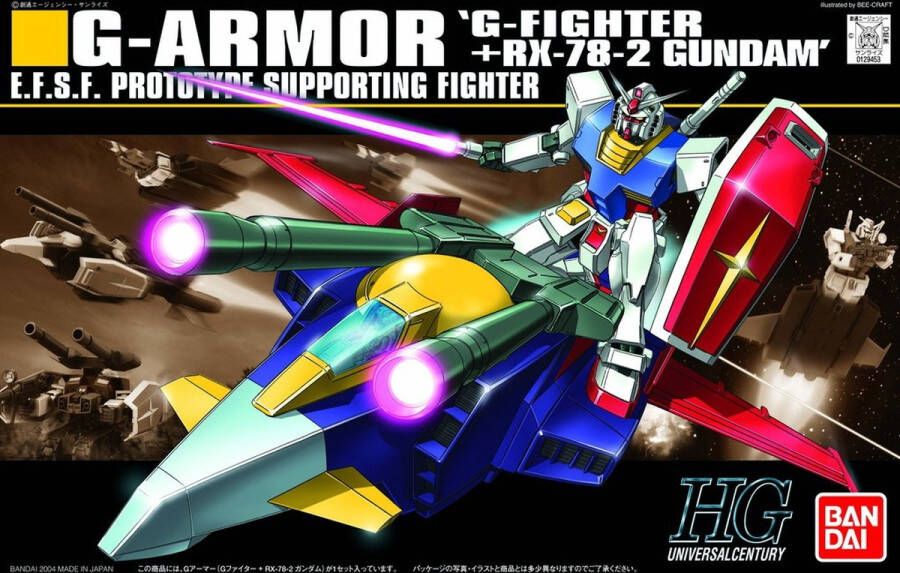 Bandai Namco Gundam HGUC 1 144 G-Armor G-Fighter + RX-78-2 Gundam Model Kit 050