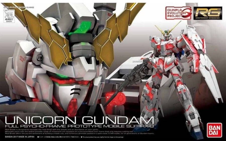 Bandai Namco Gundam RG 1 144 Unicorn Gundam Campain FPFP Mobile Suit RX-0 Model Kit 25