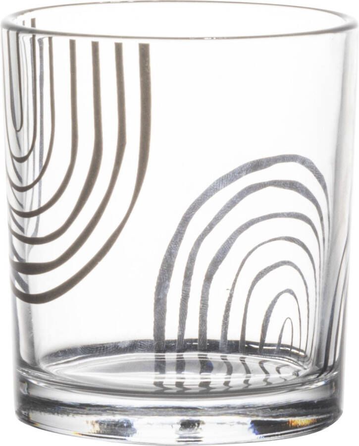 Gusta Waterglazen Sunrise Transparant Strepen 280ml Set 2 Stuks