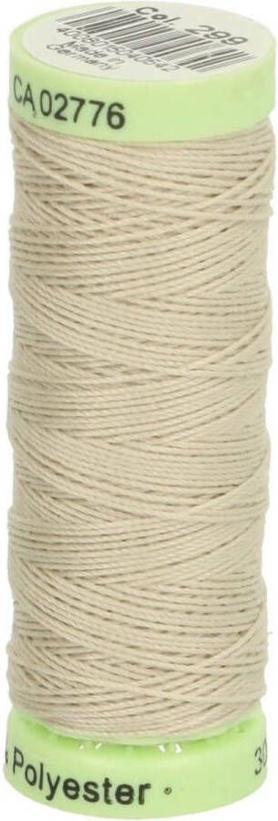 Gutermann knoopsgatgaren beige ecru col 299 knoopsgaten garen 30 m 100% polyester