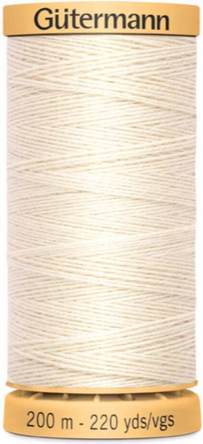 Gutermann rijggaren ecru naturel ongebleekt katoen garen om te rijgen 200 m col 919