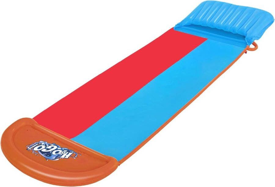 H2OGO Tsunami Splash Ramp Slide 49 m opblaasbare waterglijbaan voor tuin slip en glijbaan voor kinderen met ingebouwde sproeiers