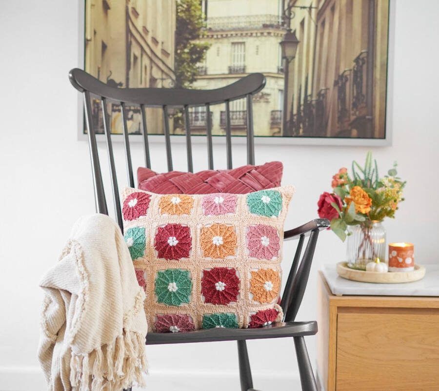 Haakpakket Autumn Flower kussen Happy Crafts