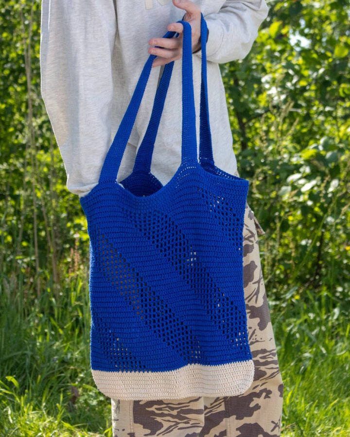 Haakpakket Happy Shopper Royal blue Happy Crafts
