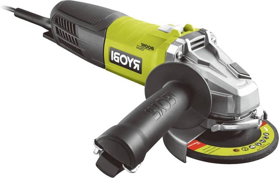 Haakse slijper 125 mm 800 W RAG800-125G zwart groen krachtige haakse slijper