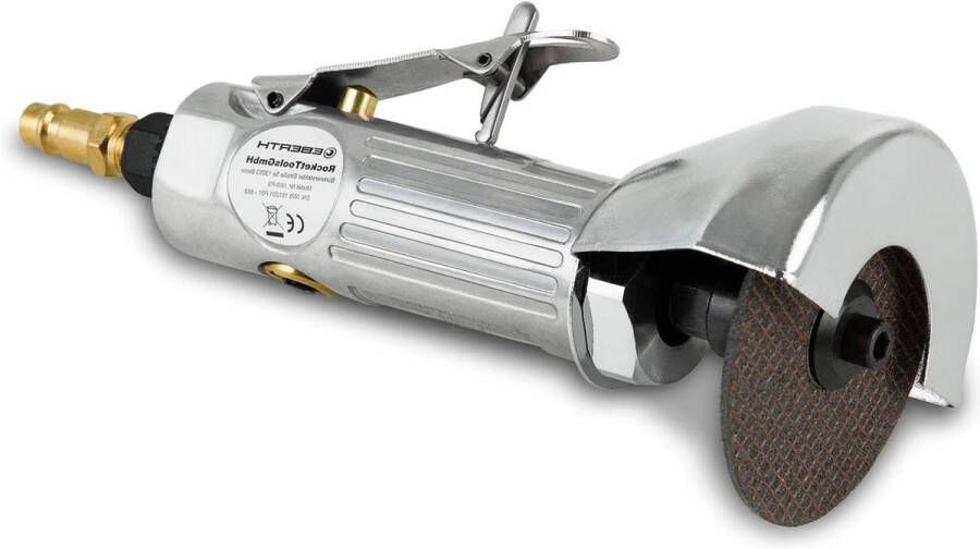 Haakse slijper perslucht 6 bar werkdruk- doorslijpschijf Ø 75 mm- voor staal aluminium- persluchtverbinding- 20000 omw min