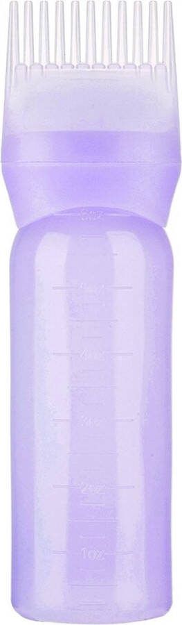 Haar olie fles Haarverf of Haarolie applicator met kam Haarfles voor olie & verven in Paars Doseerfles 177ml