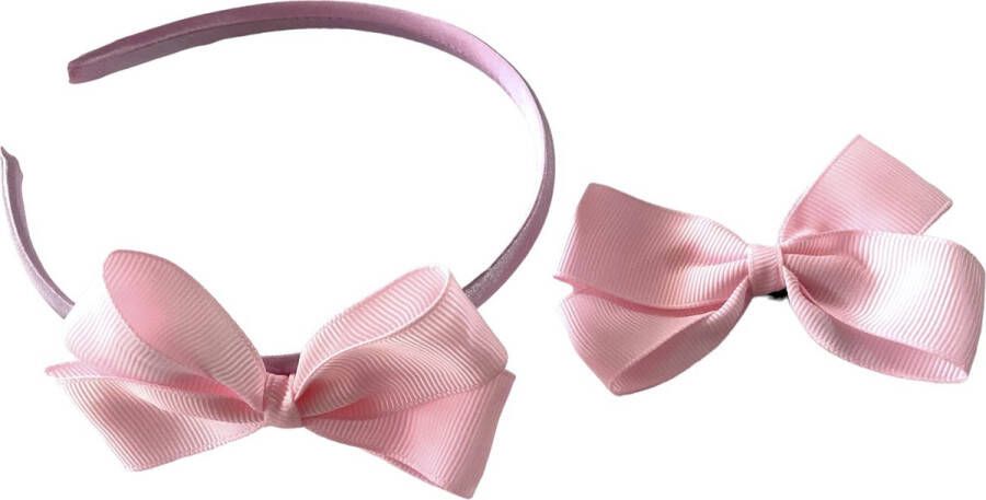 Haarband Diadeem Haar Clips Strik Roze (749)