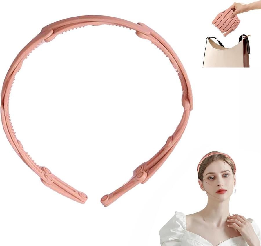 Haarband Diadeem Opvouwbaar En Schaalbaar Dames Haarbanden Opvouwbare Diadeem Opvouwbaar Haarband Roze Vrouwen Tieners Meiden Lichtgewicht Hardlopen Atletisch Gym Dans Yoga Haaraccessoires