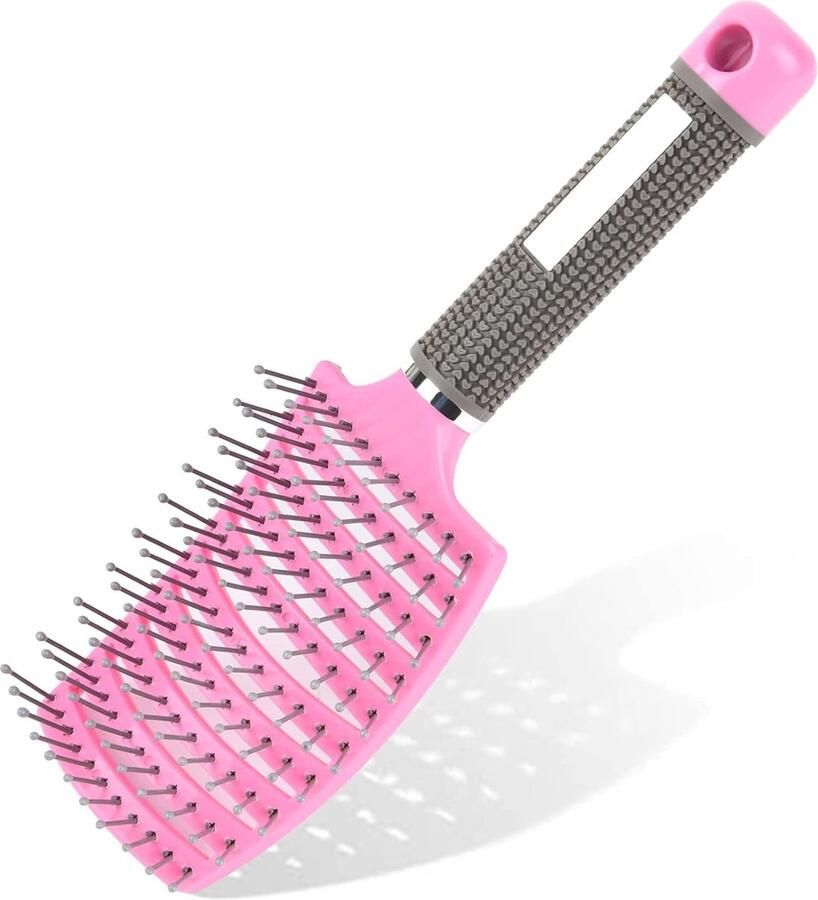 Haarborstel Paddle Haarborstel Zachte Massage Vent Borstel voor Mannen Vrouwen Ontwarrende Haarborstel voor Lang Dik Krullend Haar Vermindert Haarbreuk (Roze) Haarborstel Antiklit Roze haarborstel Detangle Brush kappers borstel| ontwarren