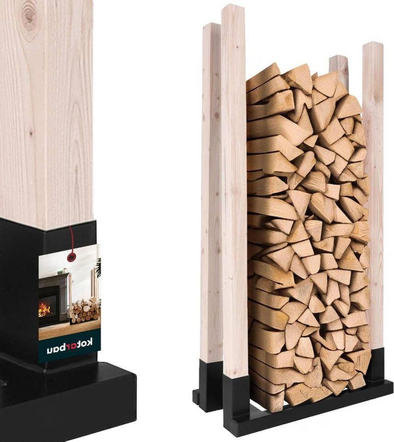 Haardhoutopslag Houtopberging Brandhoutrek voor binnen 60 cm gepoedercoate stalen houten rek brandhoutrek haardrek houtopslag houten mand voor haardhout brandhoutrek buiten haardhoutstandaard