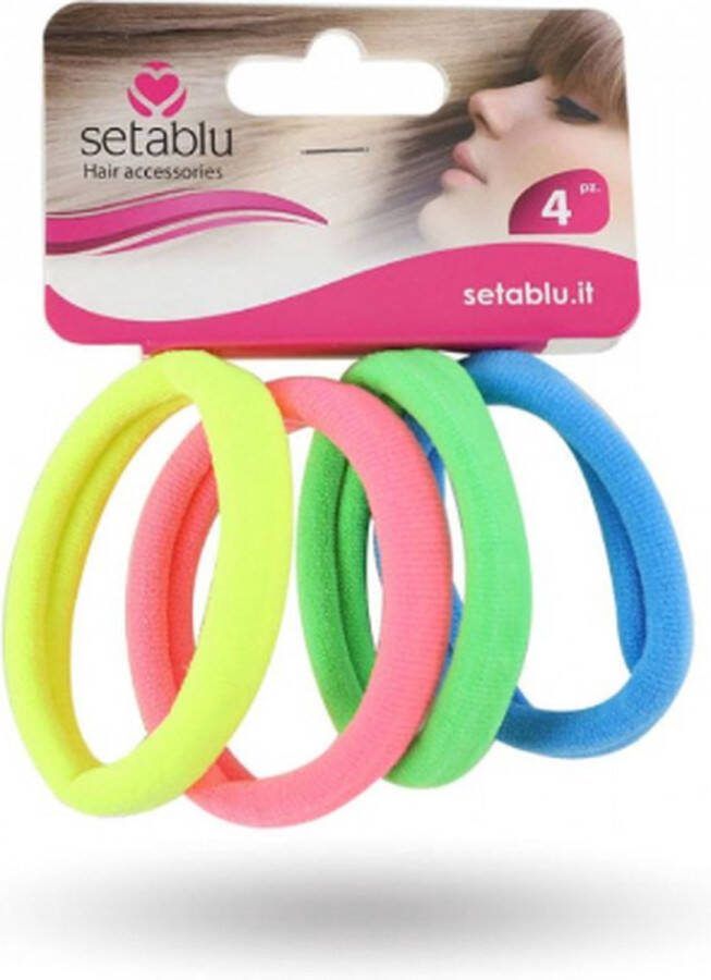 Haarelastiekjes Neon Fluor Felle Haarelastiekjes 4 Stuks Haaraccessoire voor Meisjes Gekleurde Elastiekjes Haar Elastieken Baby Volwassenen Kleurrijk Vrolijk Nylon Stiekjes Kleine Haarelastieken Felle Kleuren Mix