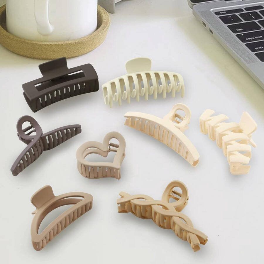 Haarklauwclips voor dik haar 8 haarclips voor vrouwen en meisjes sterke haarklauw met grote grip antislip haarklemmen voor haardecoratie