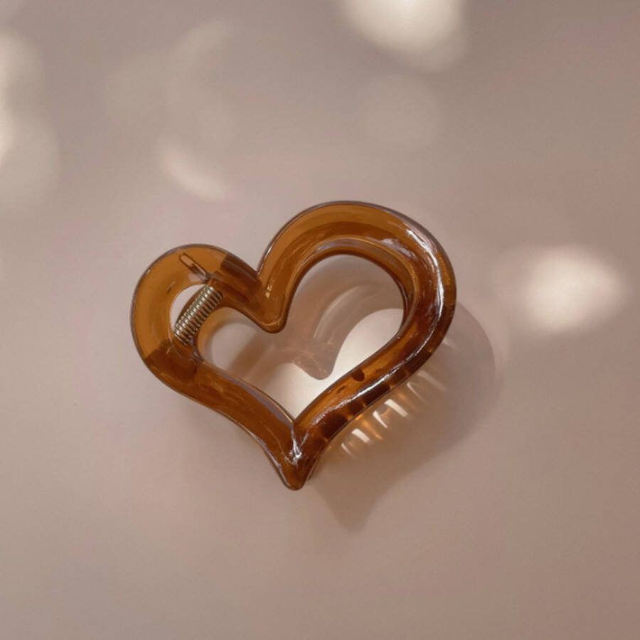 Haarklem Hart Bruin transparant haaraccessoire