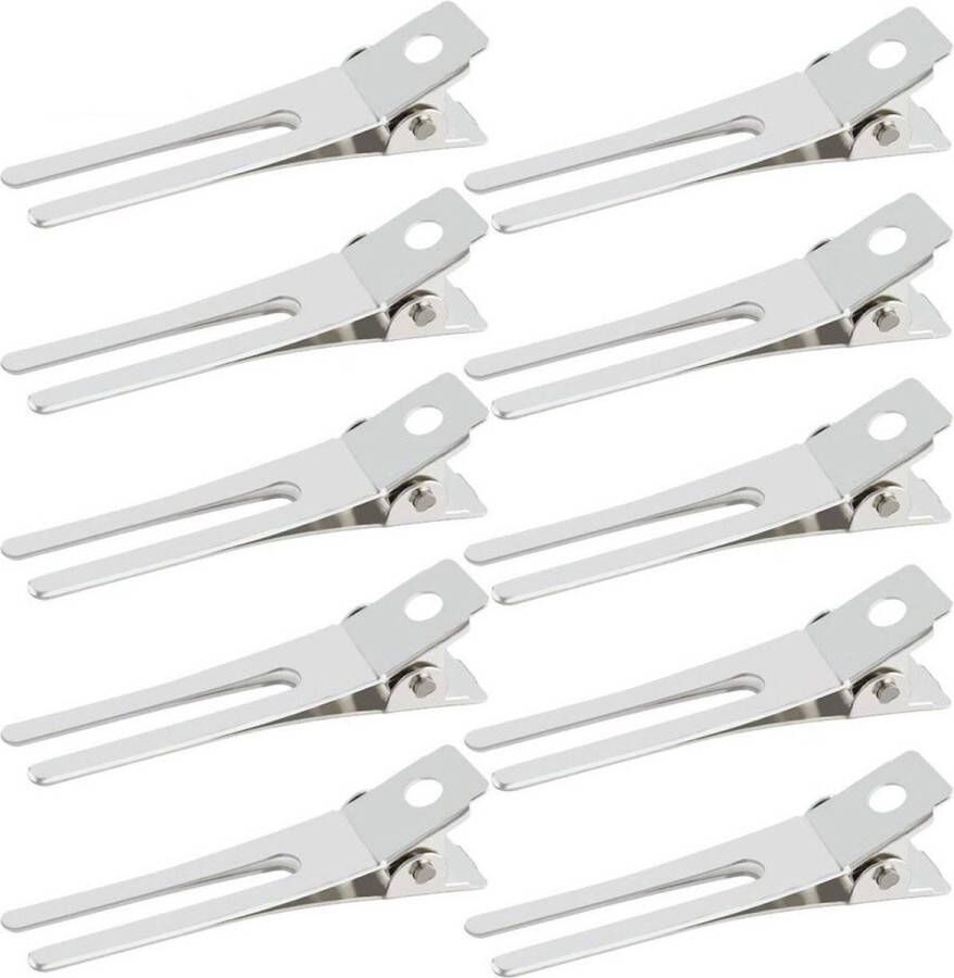 Haarklem-Kappers Haarklemmen-Grote Haarklem-Professionele Haarklemmen-Afdeelklem-50-delige kappers-krulclips met dubbele tanden-1 8-inch krulset