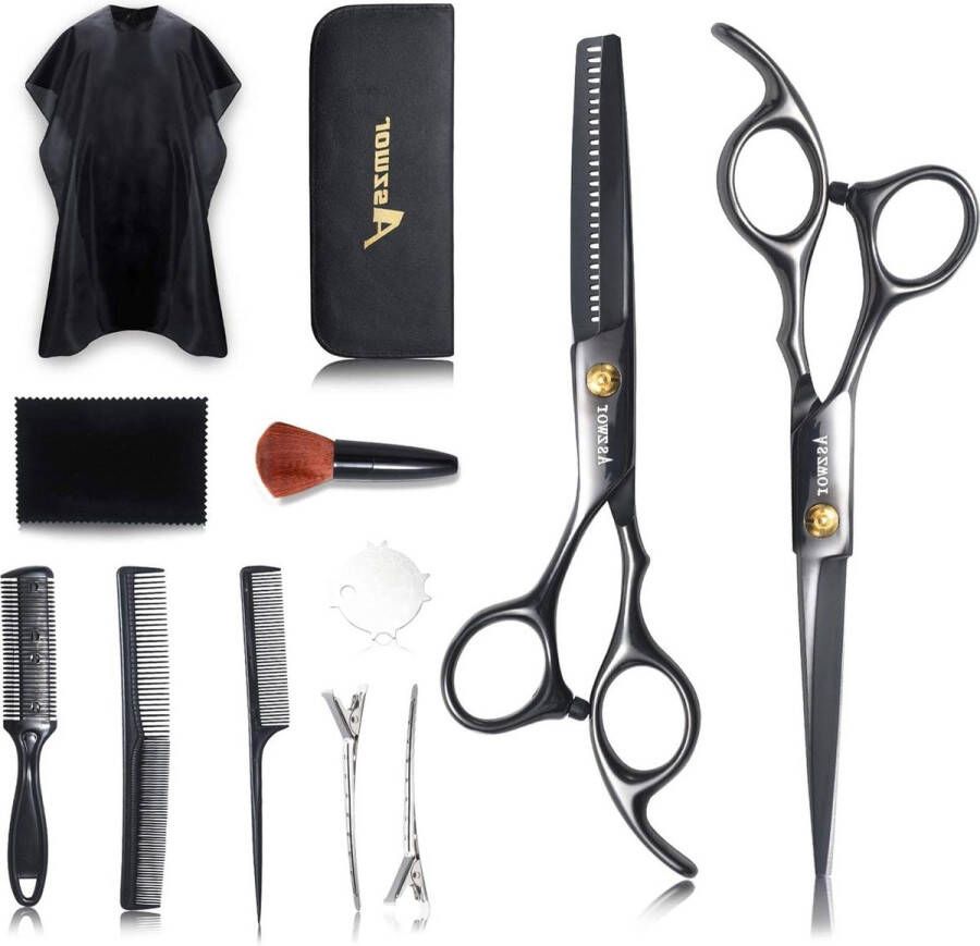 Haarknipschaarset 12 stuks thuis salon kapper kit hoge kwaliteit professionele schaar kit voor mannen vrouwen en huisdieren