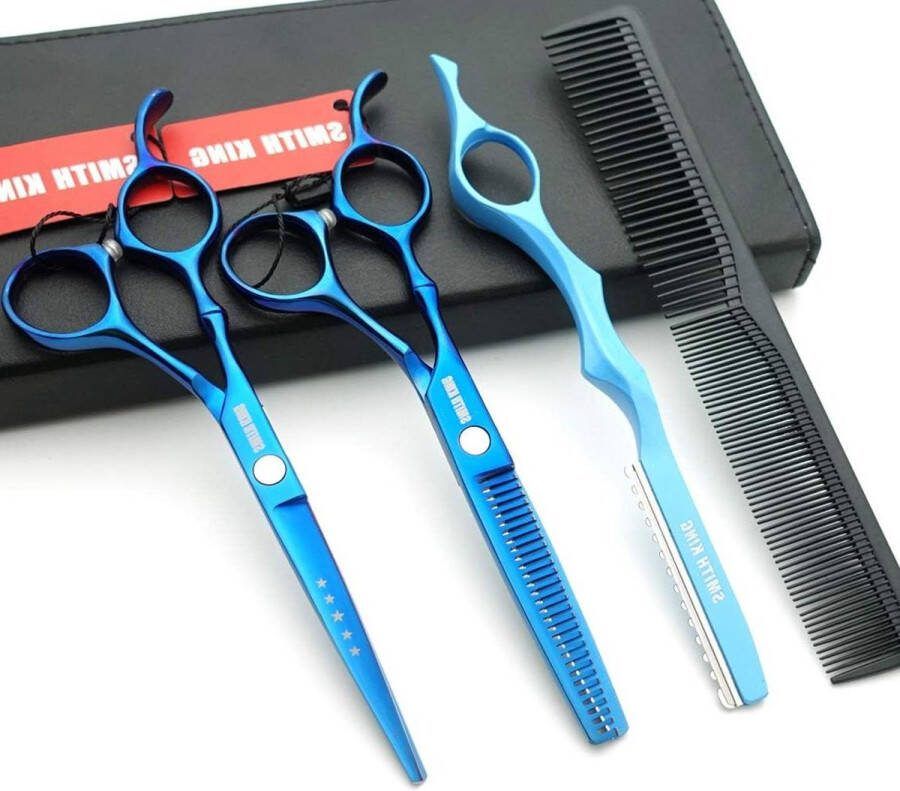 Haarschaar set 60 inch tondeuse schaar & dunningschaar met scheermes in 1 set