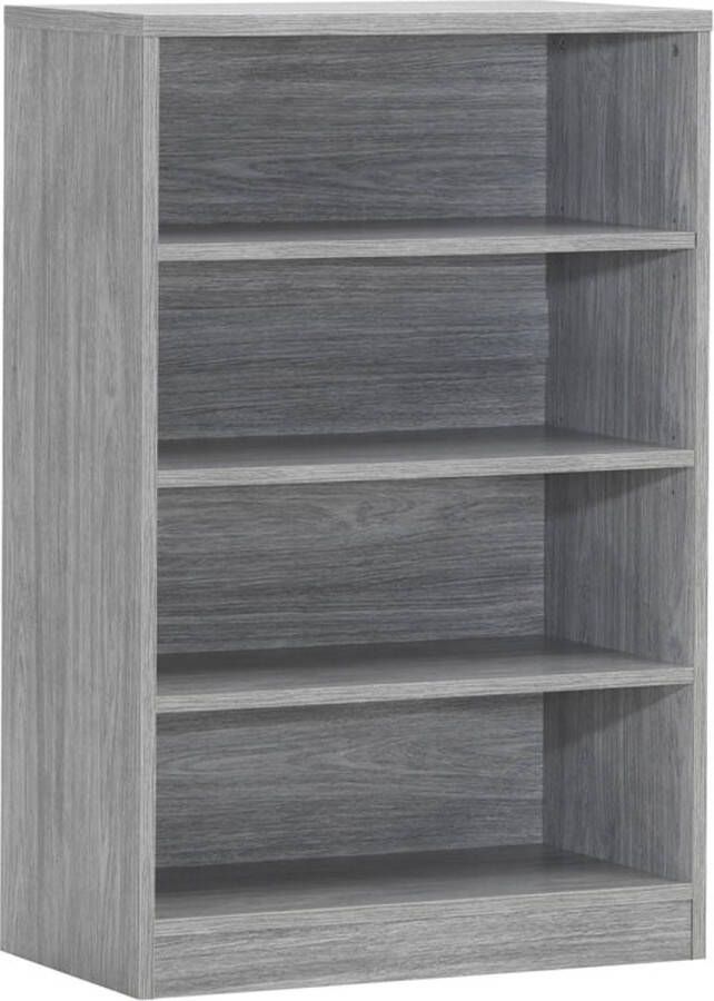 Halfhoge kast Roan Grijs Breedte 72 cm Hoogte 110 cm Diepte 36 cm Met planken Met openslaande deuren