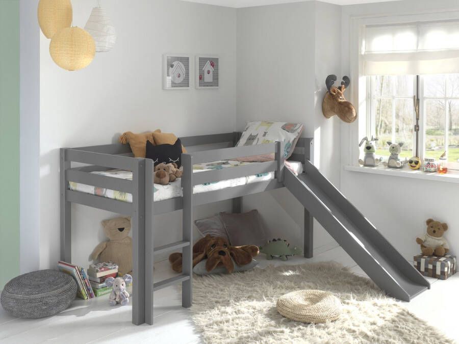 Halfhoogslaper Charlie Grijs Hoogte 114 cm
