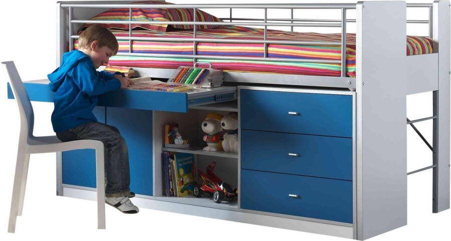 Halfhoogslaper Evi Blauw Hoogte 116 cm