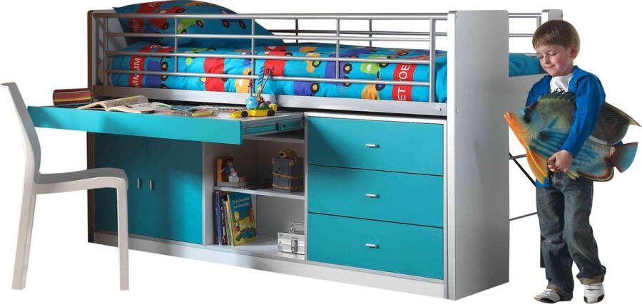 Halfhoogslaper Evi Turquoise Hoogte 116 cm