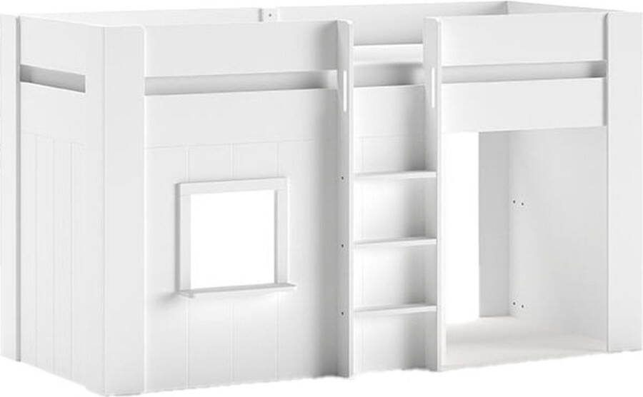 Halfhoogslaper Hanne Wit MDF Hoogte 120.1 cm