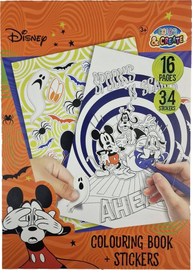 Halloween Kleurboek Mickey 16 Pagina's