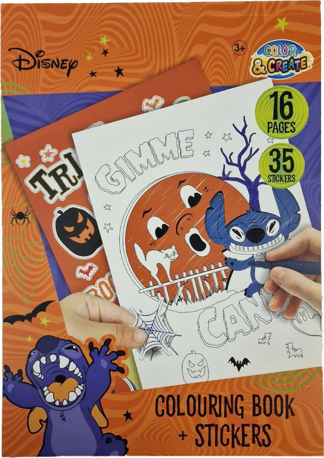 Disney Halloween Kleurboek Stitch 16 Pagina's