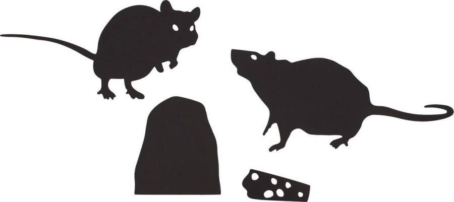 Halloween muurstickers Ratten 12 stuks