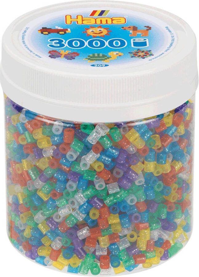 Hama Strijkkralen in Potje Glittermix (54) 3000st