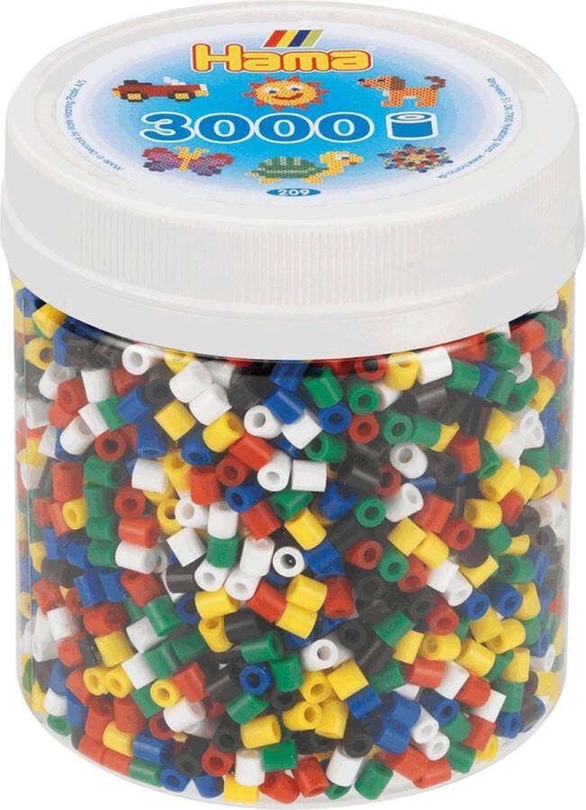 Hama Strijkkralen in Potje Primair Mix (66) 3000st