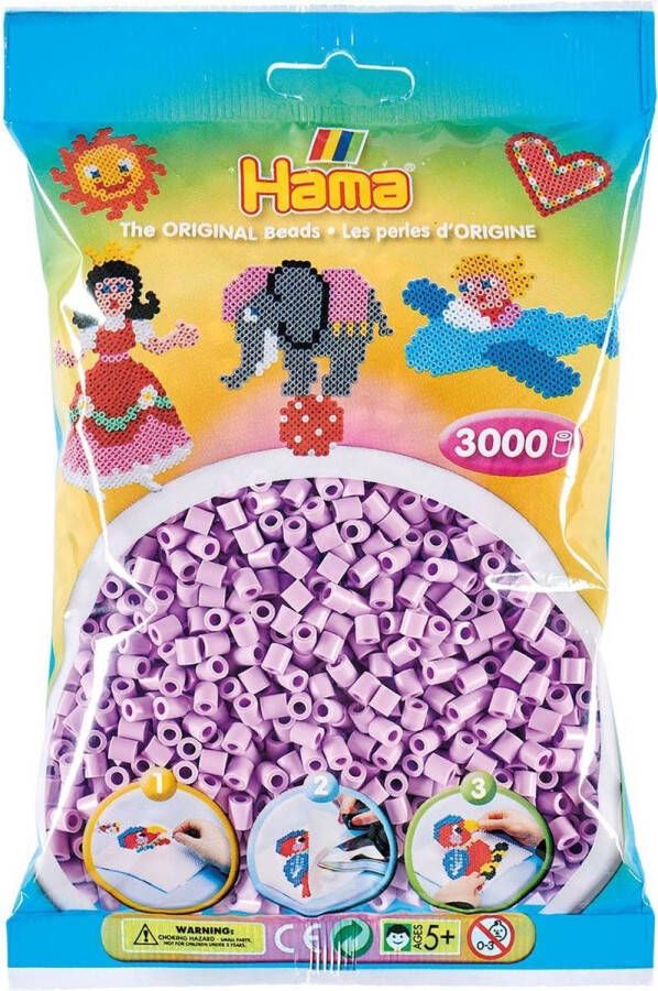 Hama Strijkkralen Pastel Paars (96) 3000st.