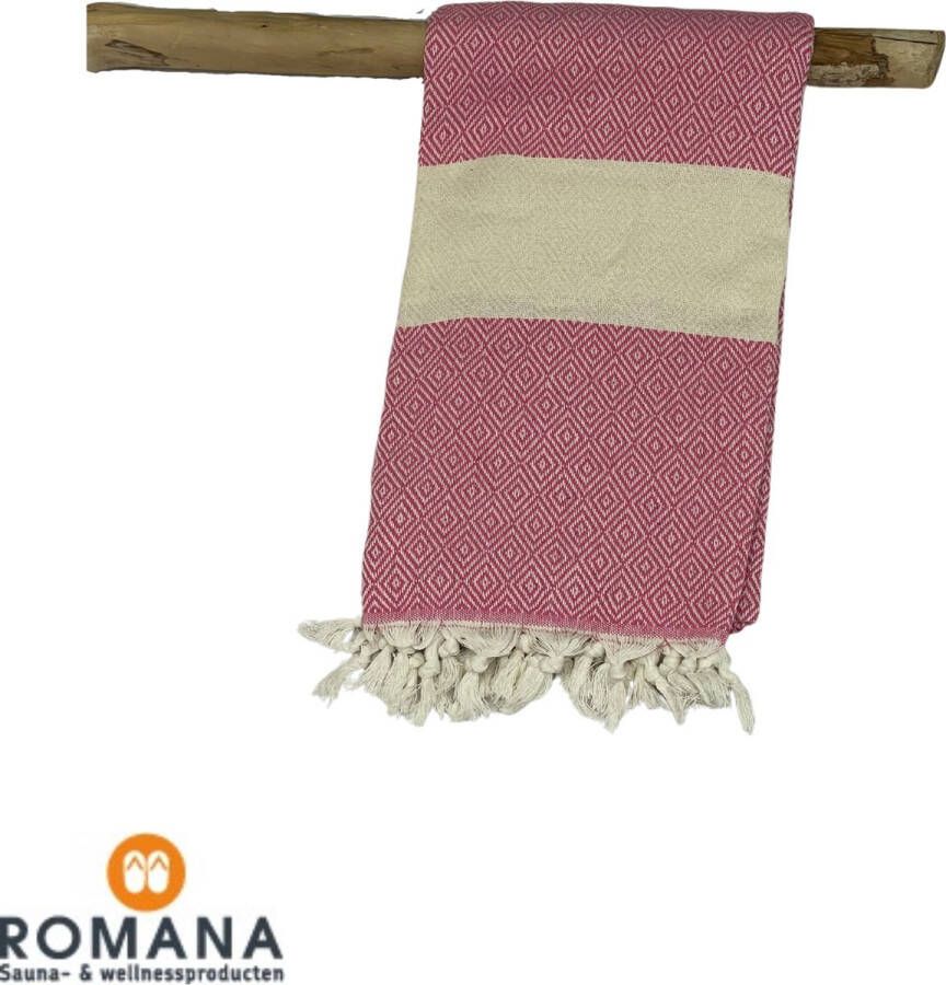 Hamamdoek Diamond Fuschia 100 x 180 CM Strand Sauna Wellness Vakantie Thuis