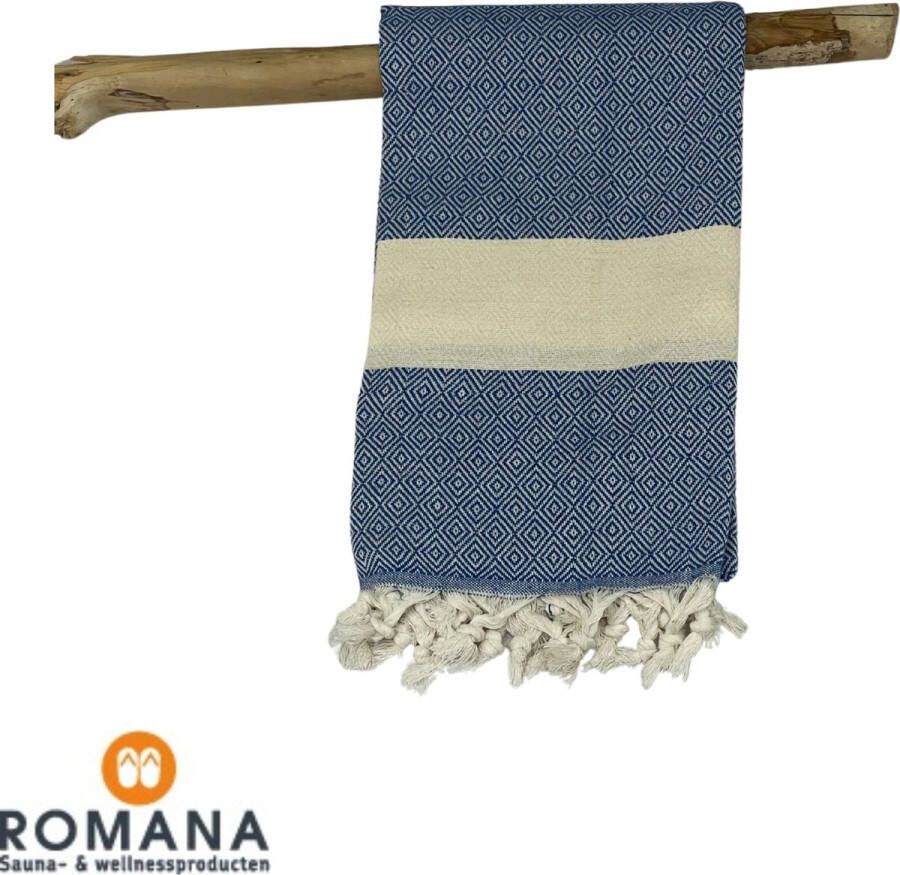 Hamamdoek Diamond Hemels Blauw 100 x 180 CM Strand Sauna Wellness Vakantie Thuis